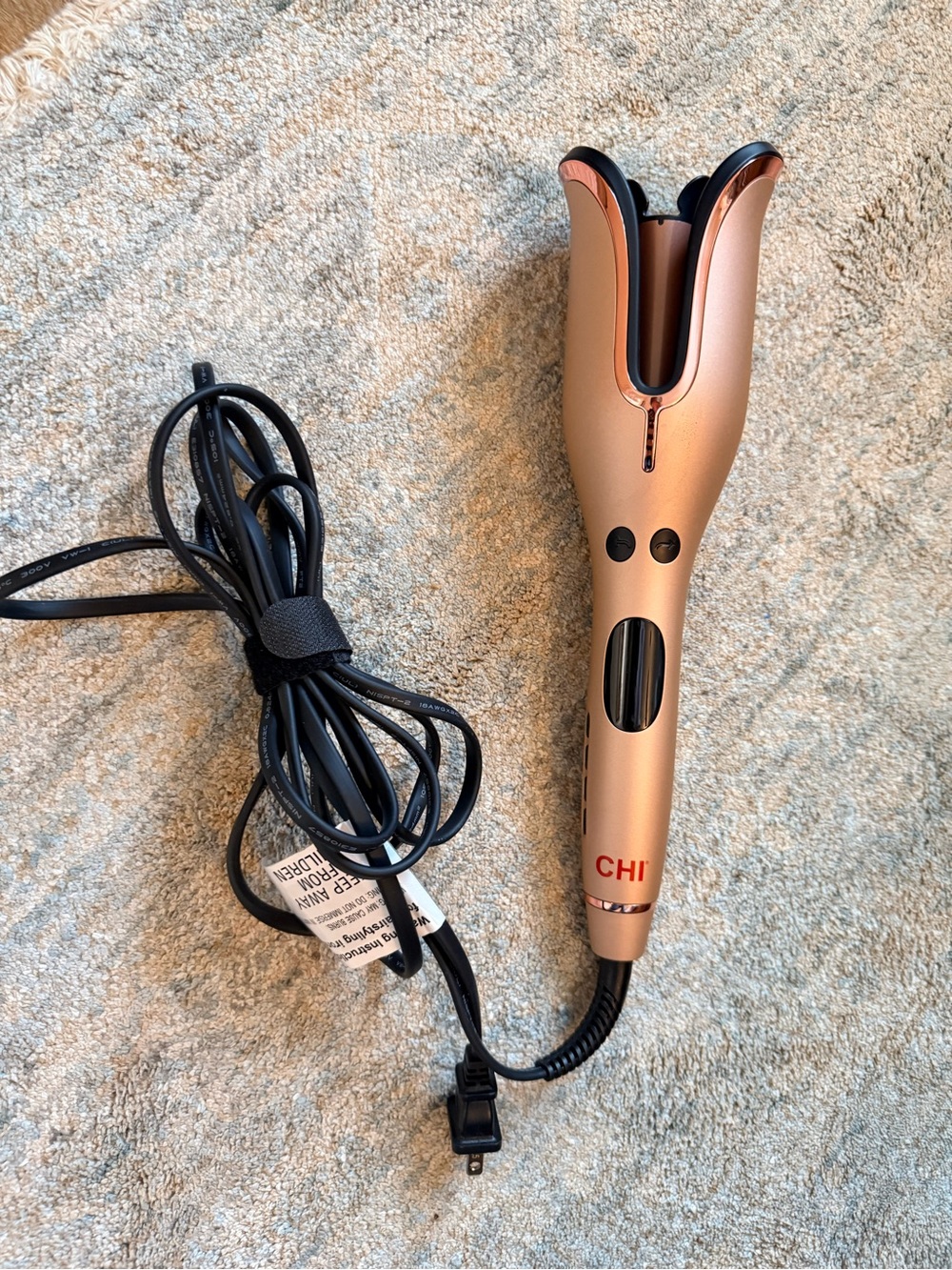 CHI Rose Gold Automatic Curling Iron - One-Step Styling
